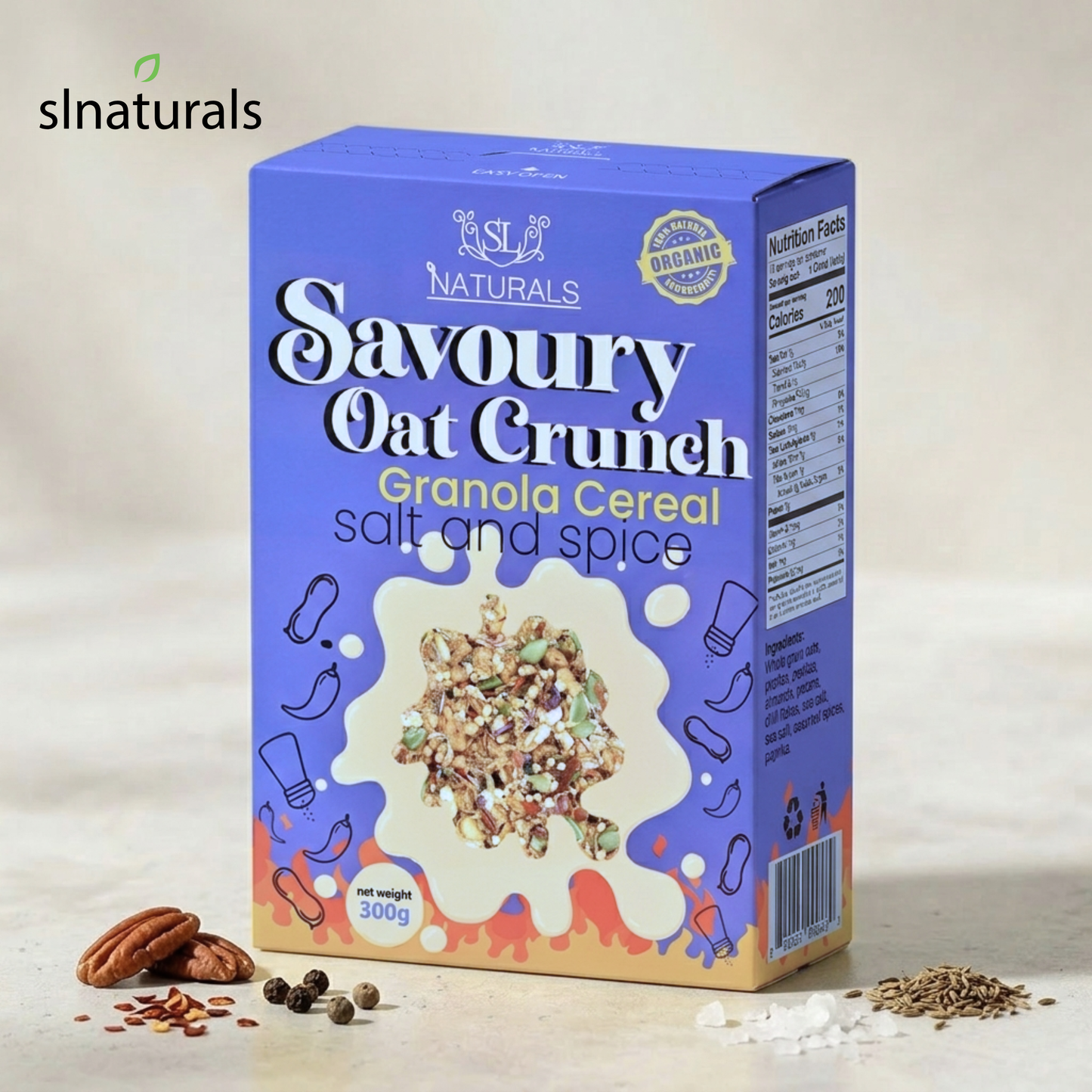 Savoury Oat Crunch (Granola Cereal)
